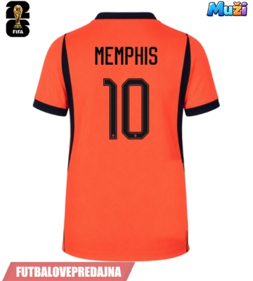 Lacne Muži Futbalové dres Holandsko Memphis Depay #10 MS 2026 Krátky Rukáv - Domáci